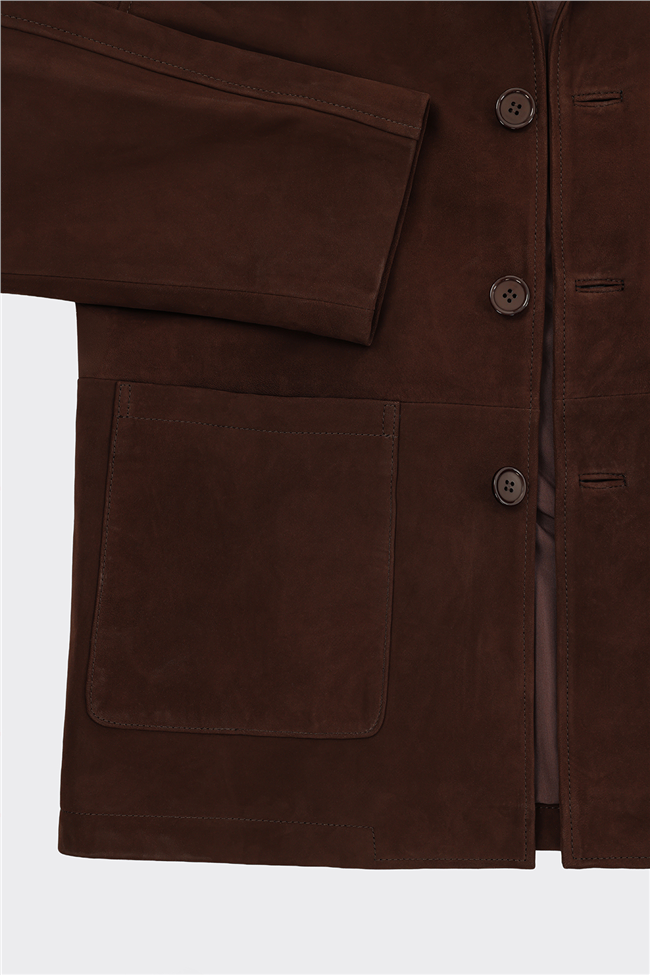 Kahve Deri Erkek Ceket