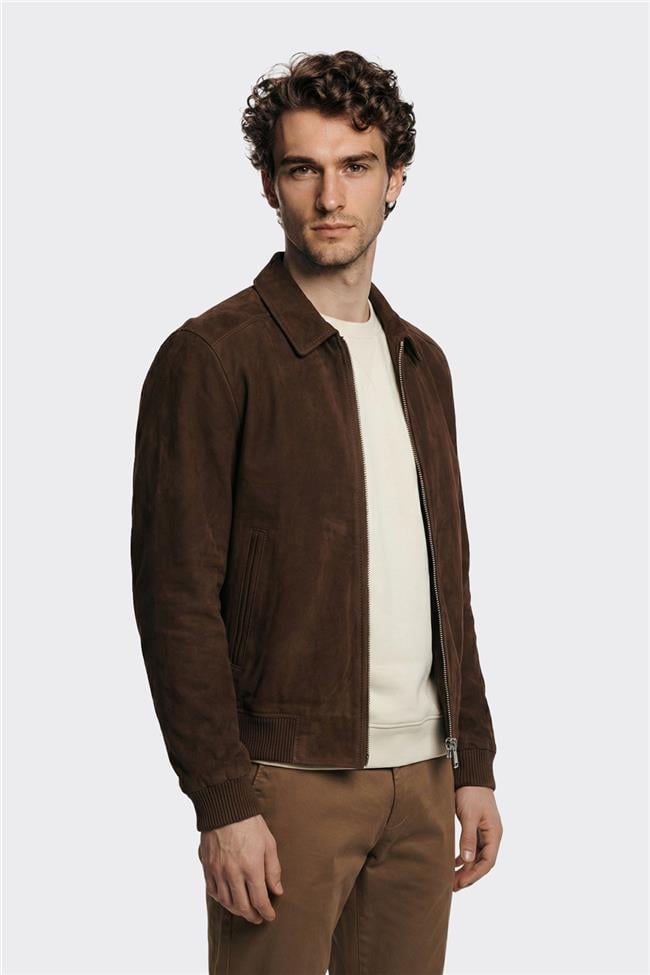 Kahve Deri Erkek Ceket