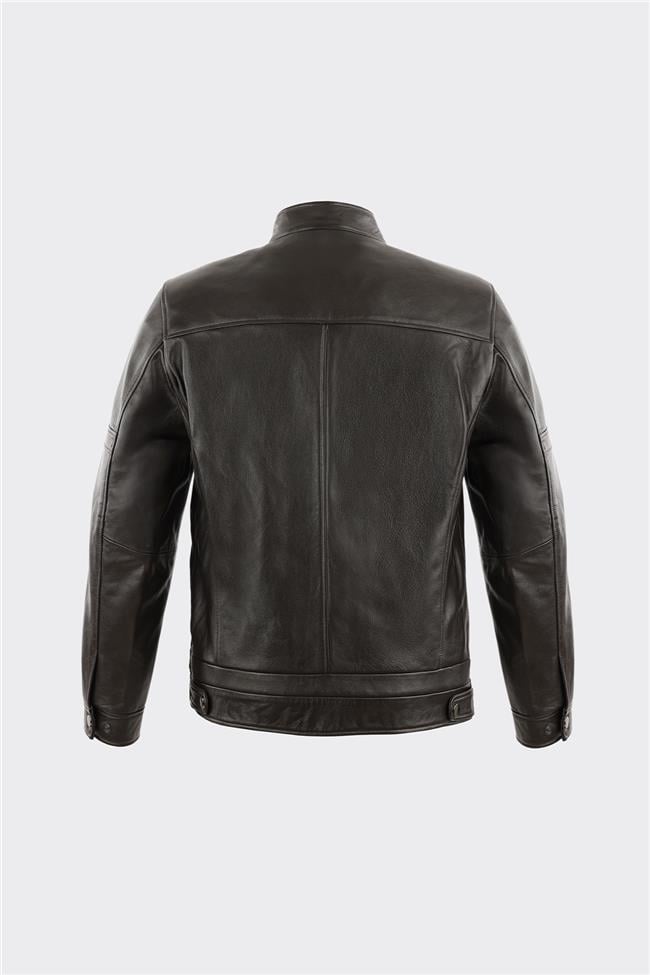 Kahve Deri Erkek Ceket