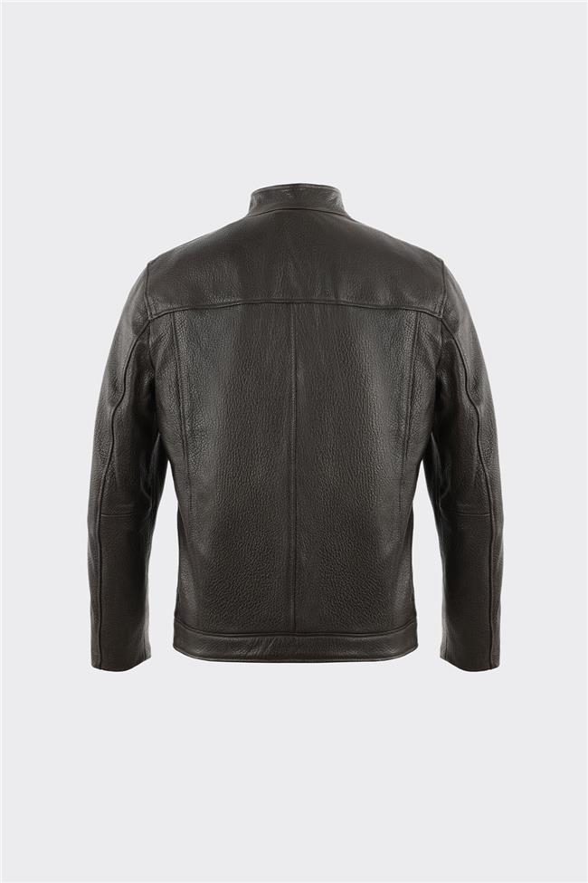 Kahve Deri Erkek Ceket