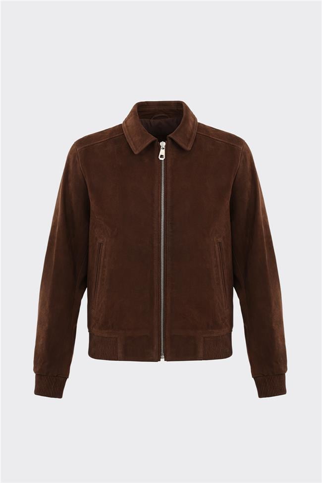 Kahve Deri Erkek Ceket