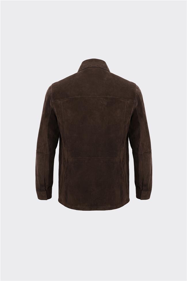 Kahve Deri Erkek Ceket