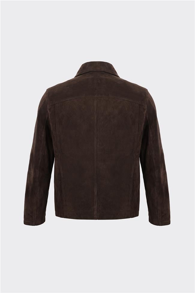 Kahve Deri Erkek Ceket