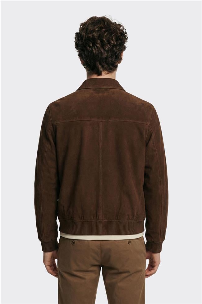 Kahve Deri Erkek Ceket