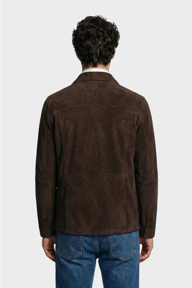 Kahve Deri Erkek Ceket