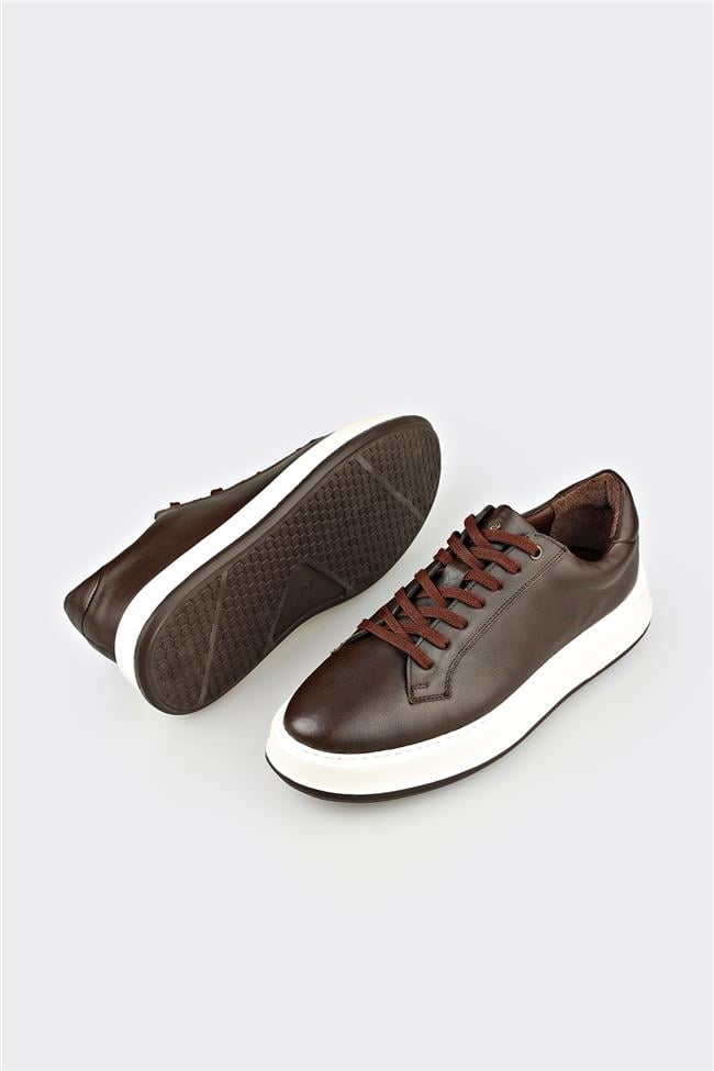 Kahve Deri Erkek Günlük Ayakkabı