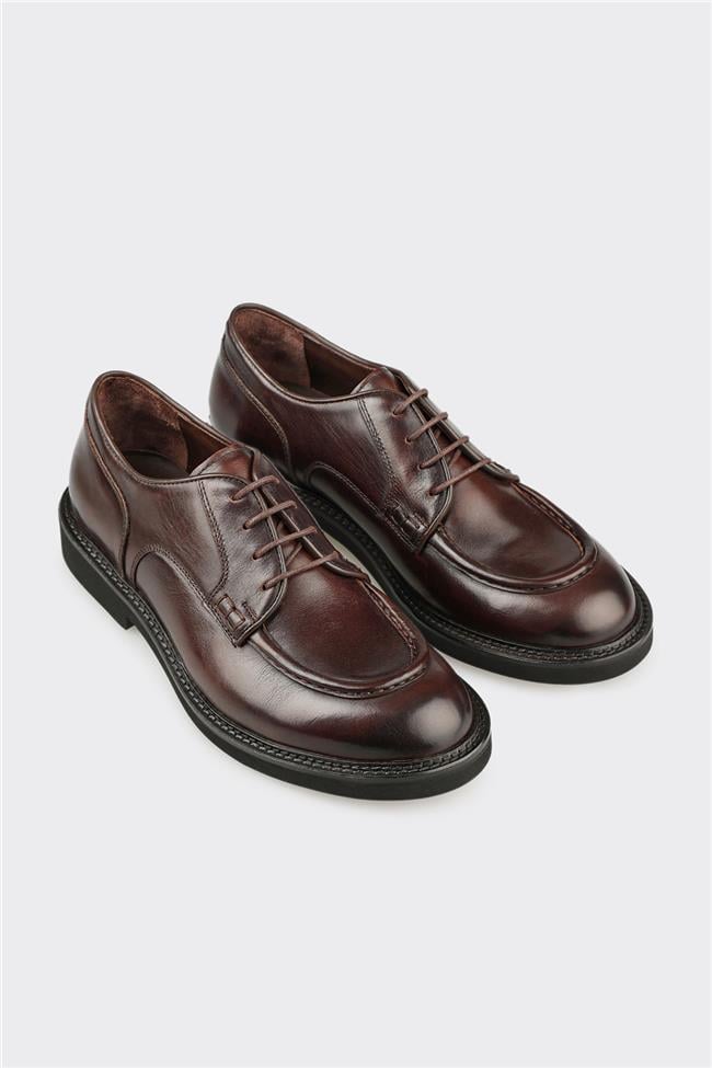 Kahve Deri Erkek Günlük Ayakkabı