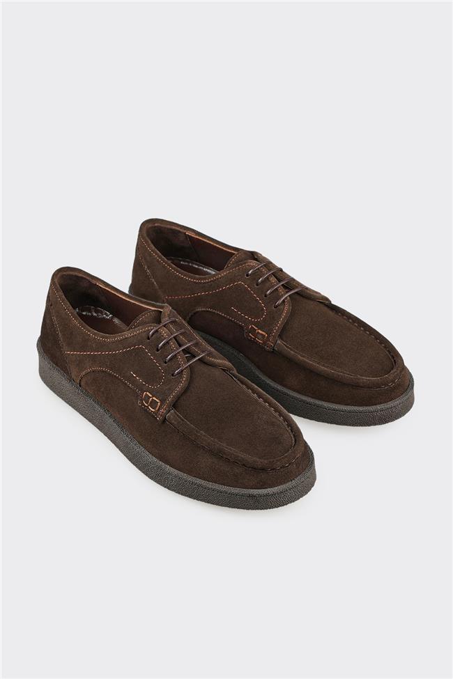 Kahve Deri Erkek Günlük Ayakkabı