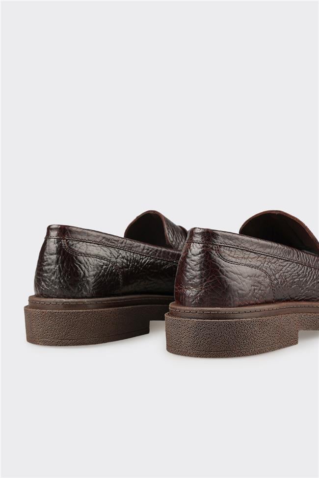 Kahve Deri Erkek Günlük Ayakkabı