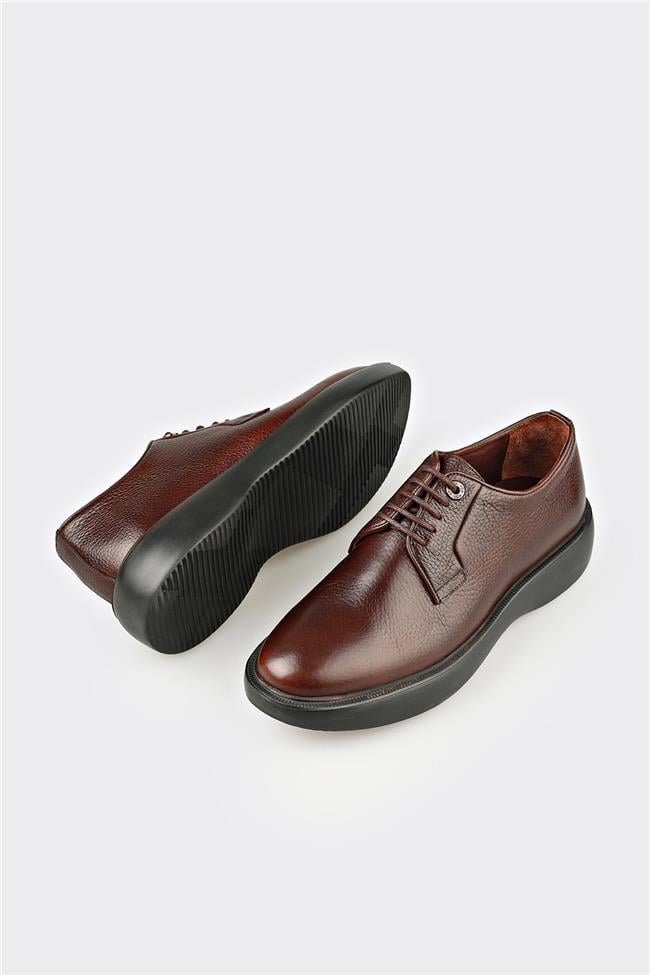 Kahve Deri Erkek Günlük Ayakkabı