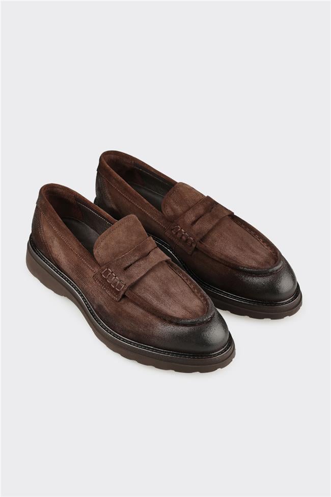 Kahve Deri Erkek Günlük Ayakkabı