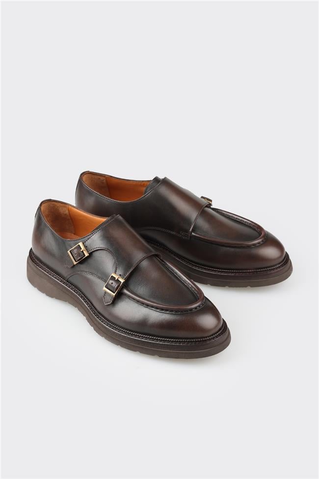 Kahve Deri Erkek Günlük Ayakkabı