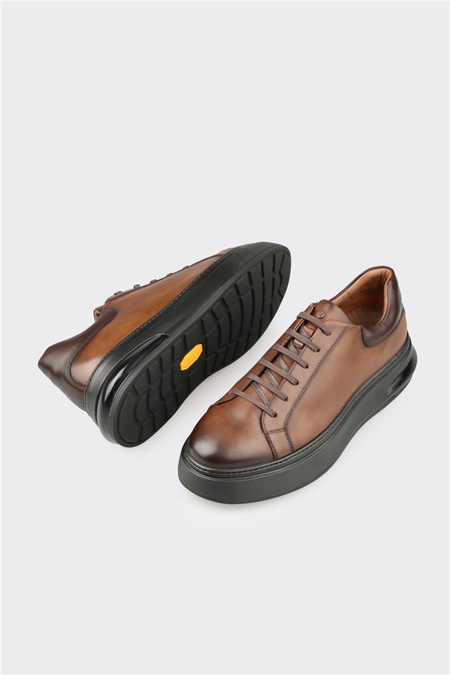 Kahve Deri Erkek Günlük Ayakkabı