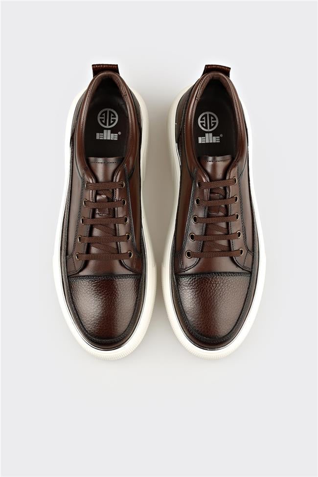 Kahve Deri Erkek Günlük Ayakkabı