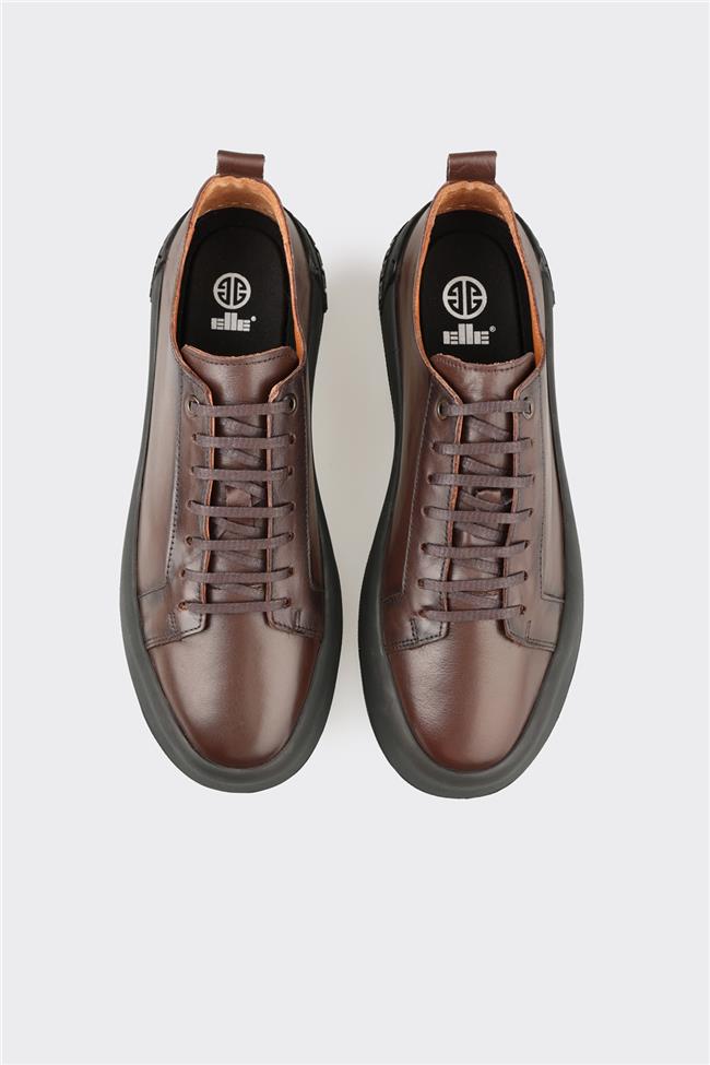 Kahve Deri Erkek Günlük Ayakkabı