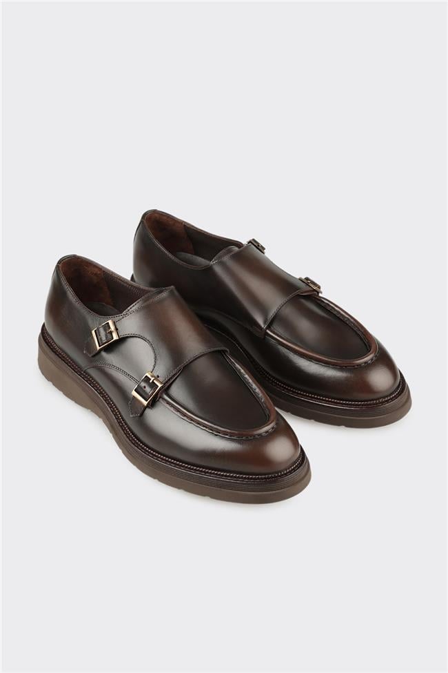 Kahve Deri Erkek Günlük Ayakkabı