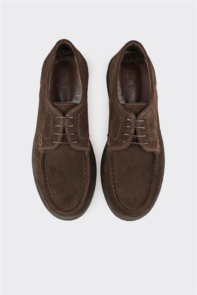 Kahve Deri Erkek Günlük Ayakkabı