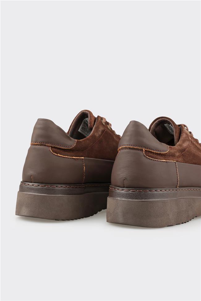 Kahve Deri Erkek Günlük Ayakkabı