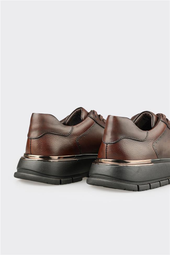 Kahve Deri Erkek Günlük Ayakkabı