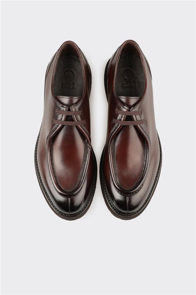 Kahve Deri Erkek Günlük Ayakkabı