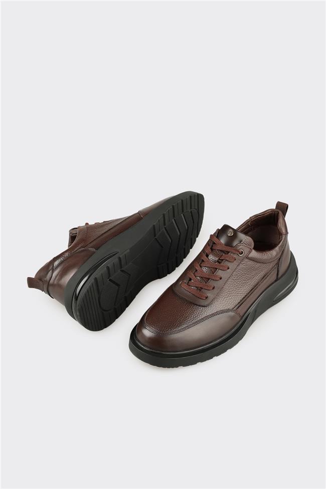 Kahve Deri Erkek Günlük Ayakkabı