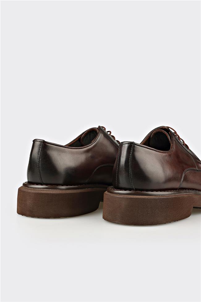 Kahve Deri Erkek Günlük Ayakkabı