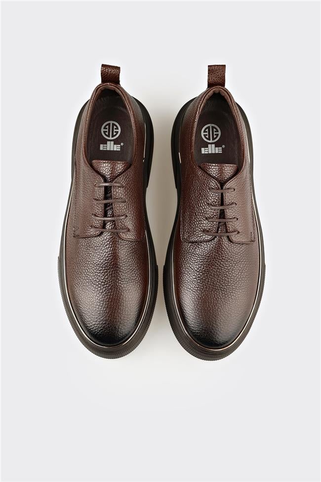 Kahve Deri Erkek Günlük Ayakkabı