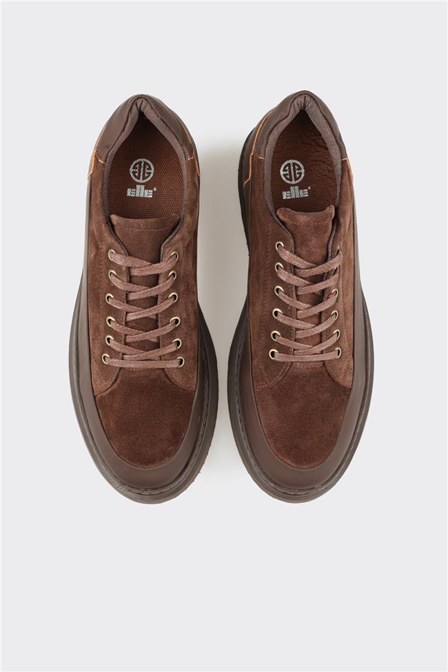 Kahve Deri Erkek Günlük Ayakkabı