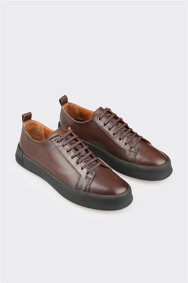 Kahve Deri Erkek Günlük Ayakkabı