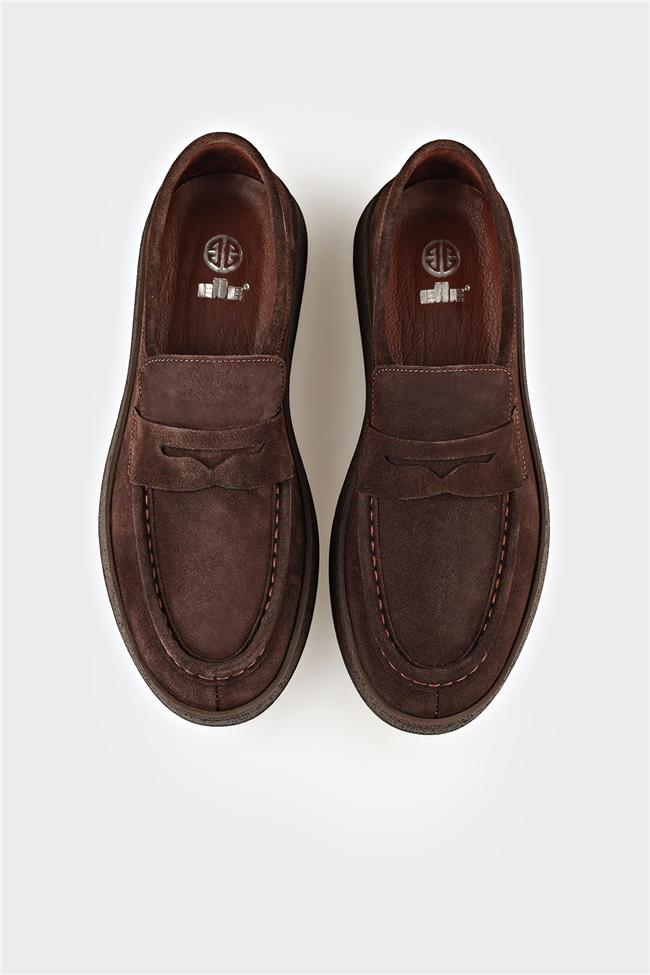 Kahve Deri Erkek Günlük Ayakkabı