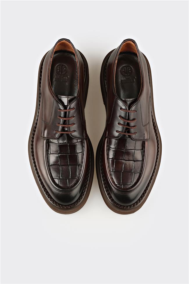 Kahve Deri Erkek Günlük Ayakkabı