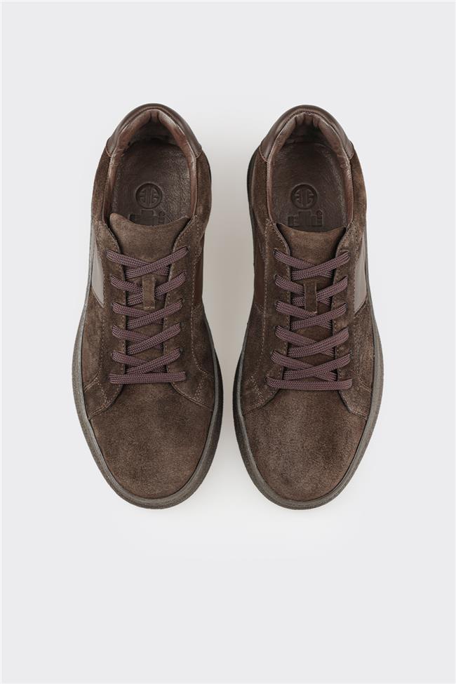 Kahve Deri Erkek Günlük Ayakkabı