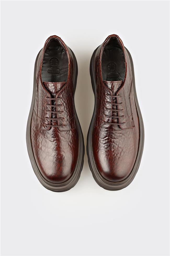 Kahve Deri Erkek Günlük Ayakkabı