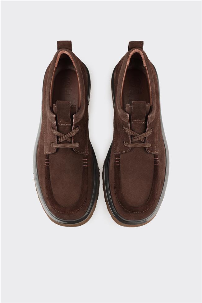 Kahve Deri Erkek Günlük Ayakkabı