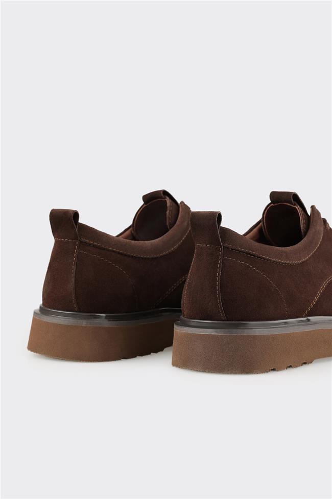 Kahve Deri Erkek Günlük Ayakkabı