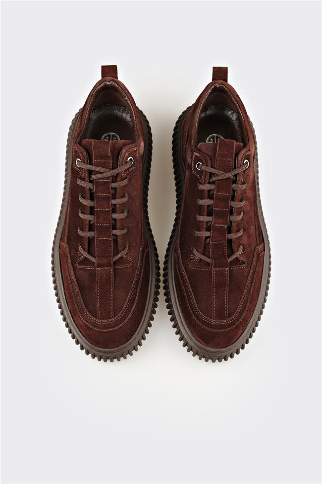 Kahve Deri Erkek Günlük Ayakkabı