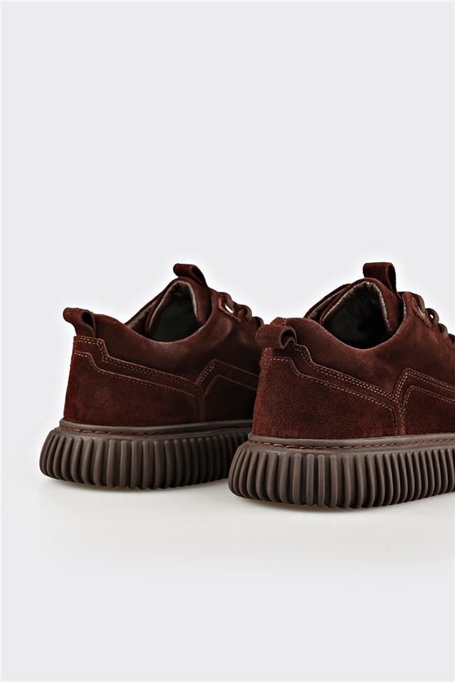 Kahve Deri Erkek Günlük Ayakkabı