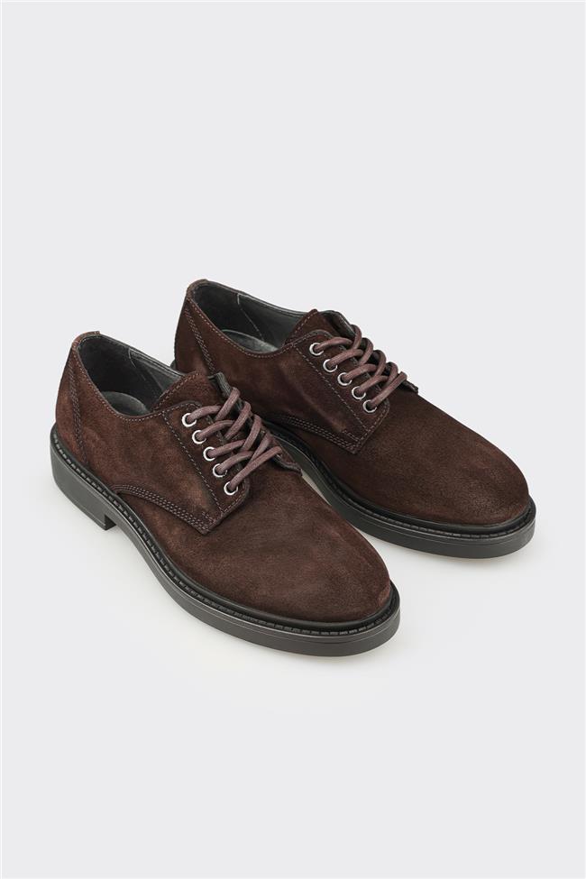 Kahve Deri Erkek Günlük Ayakkabı