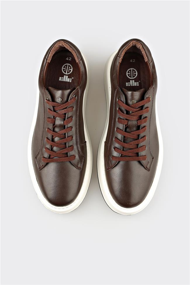 Kahve Deri Erkek Günlük Ayakkabı