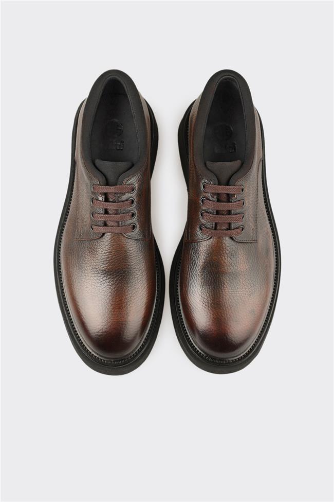 Kahve Deri Erkek Günlük Ayakkabı