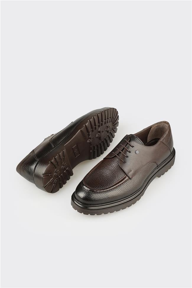 Kahve Deri Erkek Günlük Ayakkabı
