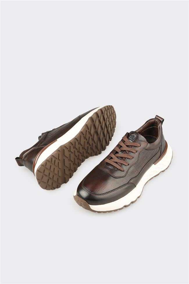 Kahve Deri Erkek Günlük Ayakkabı