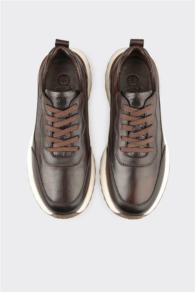 Kahve Deri Erkek Günlük Ayakkabı