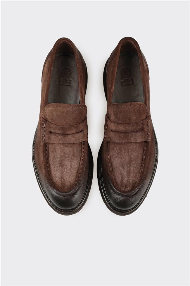 Kahve Deri Erkek Günlük Ayakkabı