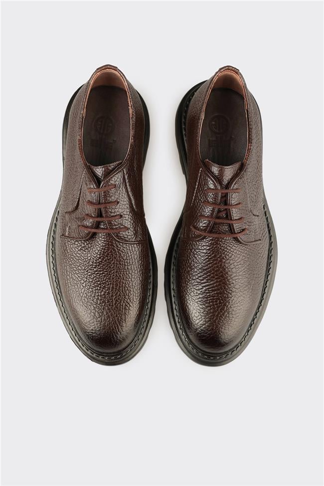 Kahve Deri Erkek Günlük Ayakkabı