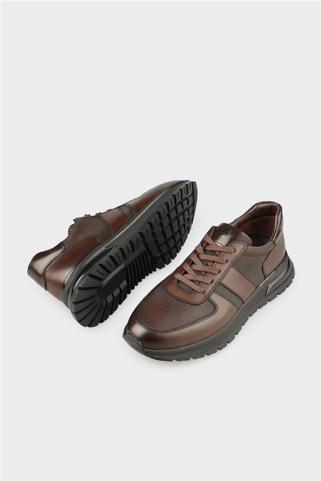 Kahve Deri Erkek Günlük Ayakkabı