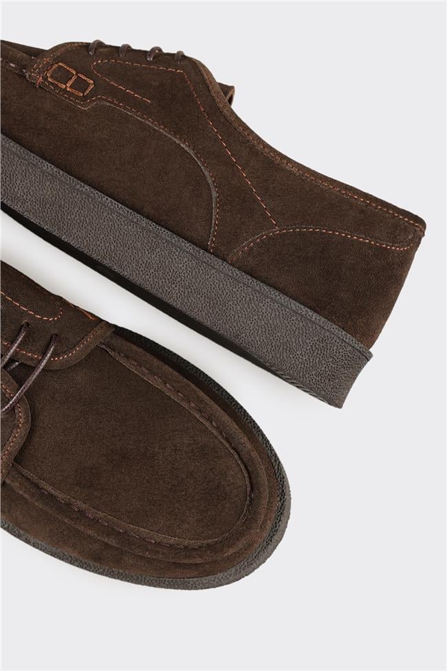 Kahve Deri Erkek Günlük Ayakkabı