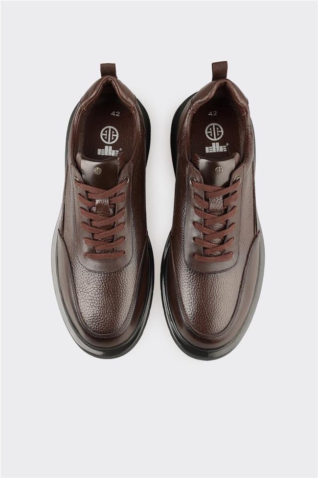 Kahve Deri Erkek Günlük Ayakkabı
