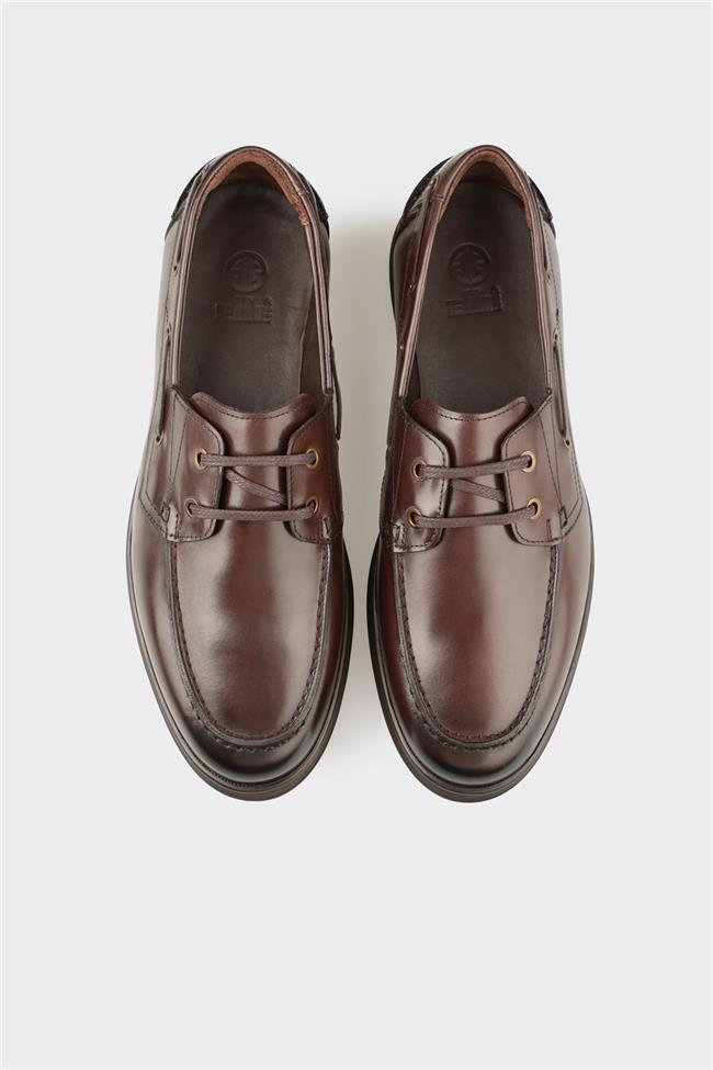 Kahve Deri Erkek Günlük Ayakkabı