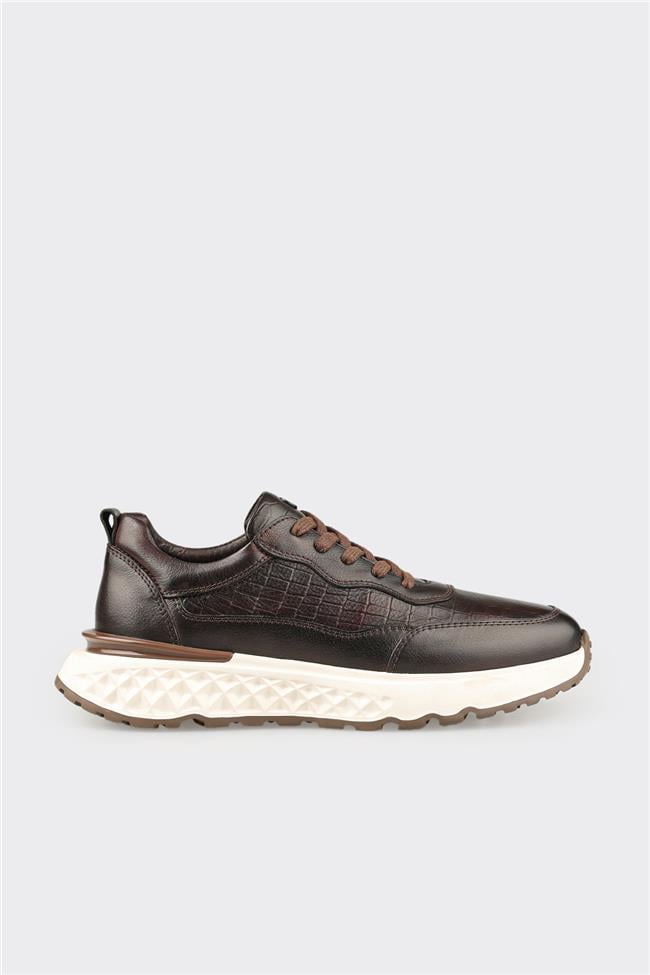 Kahve Deri Erkek Günlük Ayakkabı